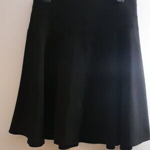 Flared black skirt